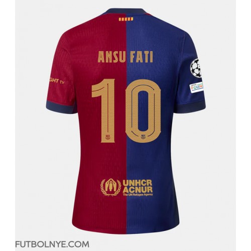 Camiseta Barcelona Ansu Fati #10 Primera Equipación 2024-25 manga corta